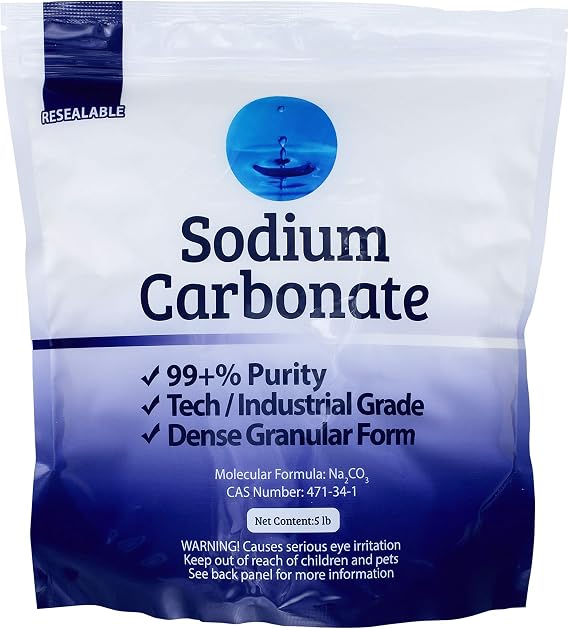 Duda Energy 10 lb Pure Sodium Carbonate Dense Soda Ash Na2CO3 pH Adjust Chemical Spa Pool Cleaning Dishwasher