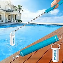 PRAXXIS NO Kneeling Telescopic Water Sampler with Sample Bucket, Lightweight Water Sampling Dipper with Foam Handle, Beaker Sampler, Water Sampling Pole with Swivel, Pole Sampler Rod for Pool, Spa
