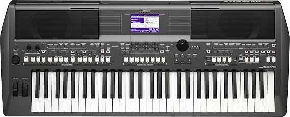 Yamaha PSR-S670 Electronic Keyboard, Portatone, Piano, 61 Keys, Music Stand Included, 930 Tones, Built-in 230 Accompaniment Styles to Support Performance
