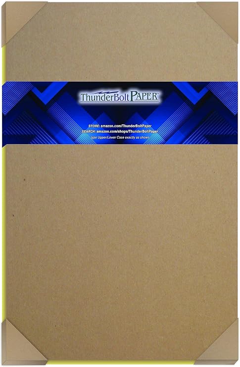 Chipboard - 8 Sheets 11x17 Inch 80pt Heavy Duty Kraft Paper Board for DIY Crafting, Book Binding, Backing Boards