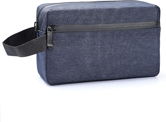 Toiletry Bag for Men, Etercycle Portable Travel Wash Bag, Waterproof Toiletries Cosmetic Organizer Bag, Gym Shaving Shower Bathroom Bag, Dopp Kit Make Up Bag with Handle (Deep Blue)