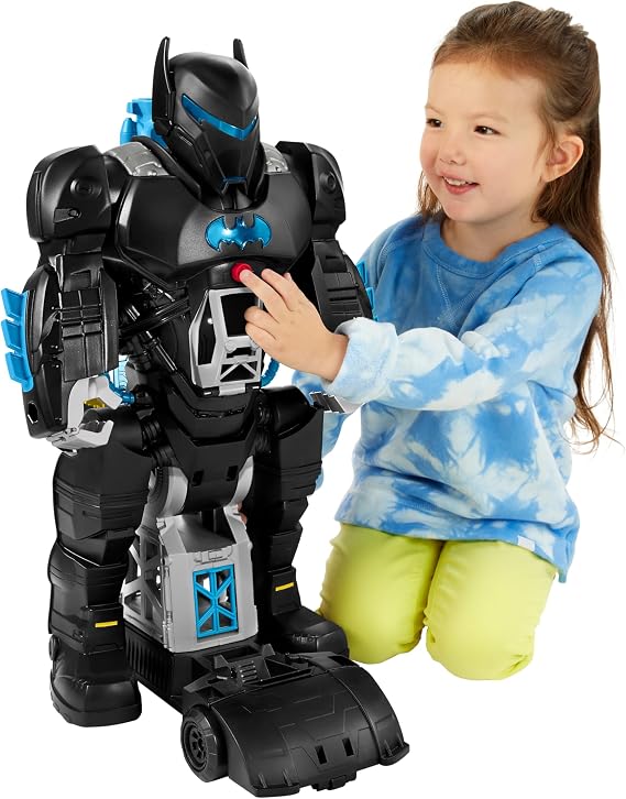 Fisher-Price Imaginext DC Super Friends Batman Toy Bat-Tech Batbot Playset | 2-Ft-Tall Robot with Lights & Sounds for Pretend Play Kids Ages 3+ Years for Superhero Adventures