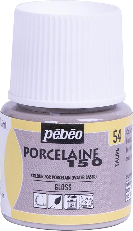 Pebeo Porcelaine 150 Ceramic Paint, 45 ml, Taupe