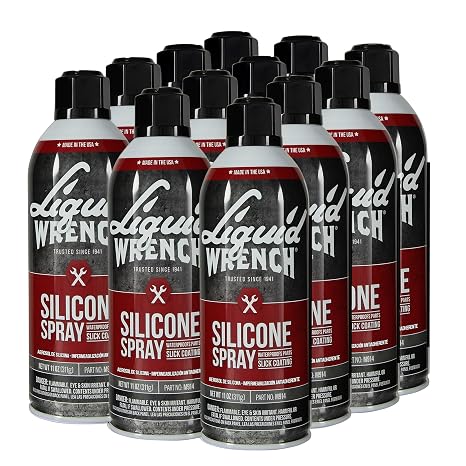 Liquid Wrench M914 Silicone Spray Lubricant - 11-Ounces, Pack of 12 - Waterproofs Parts - Silicon Spray - Automotive Silicone Lube - Long-Lasting Lubrication for Multi-Purpose Use
