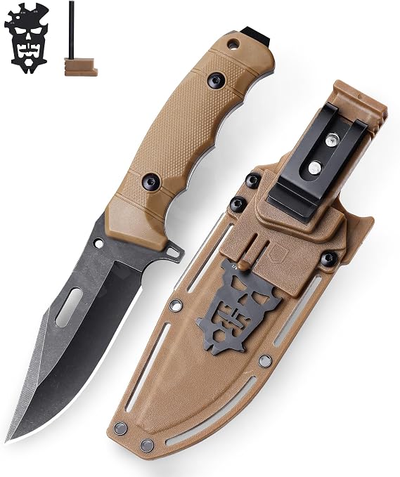 Fixed Blade Knife High Hardness 4Cr13 Steel for Camping Hiking Outdoor Enthusiasts Slicing Cutting Utility Tool