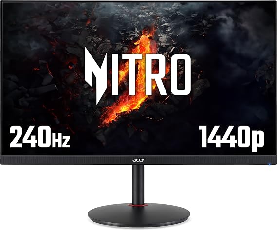 acer Nitro XV272WU2 27 inch Quad HD (2560 x 1440) Gaming Monitor - 240Hz, 0.5ms, IPS Panel, FreeSync Premium, 99% sRGB, HDR400, Speakers, DisplayPort, HDMI