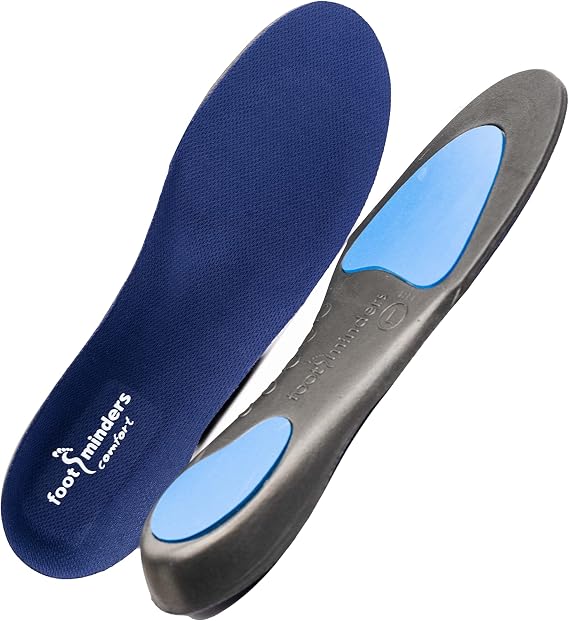Footminders Comfort Orthotic Arch Support Insoles: Podiatrist-Designed Shoe Inserts for Plantar Fasciitis, Flat Feet and Heel Pain Relief Shoe Inserts for Work Boots & Running Shoes - X-Small