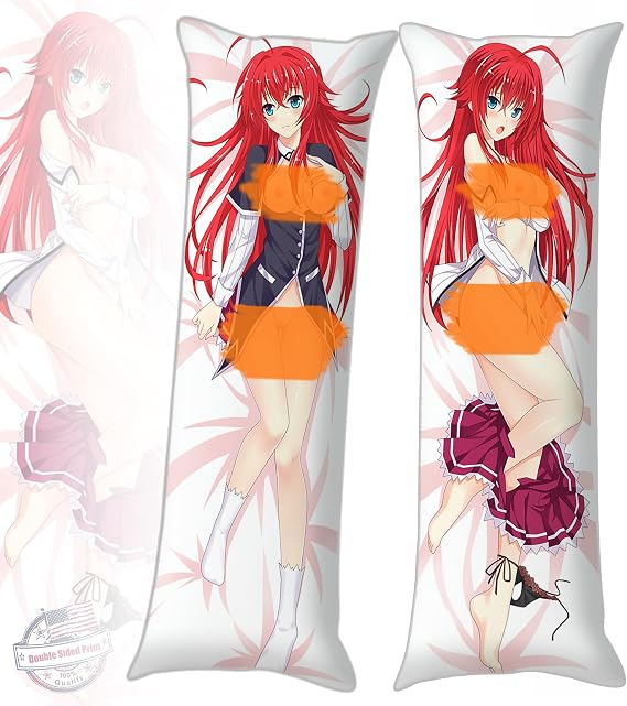 Anime 19"x59" Hugging Body Pillow Case Cute Girl Rias Gremory Decorative Bedding Throw Pillow Cover for Otaku's Gift (White)