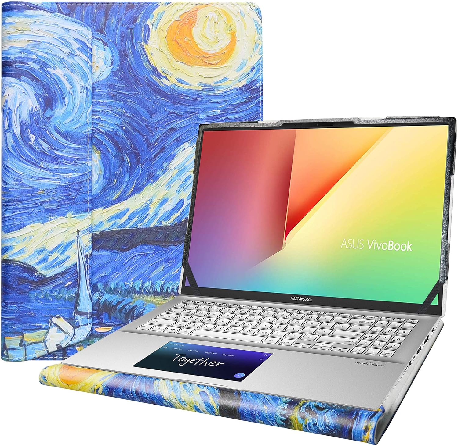 Alapmk 保護ケース 15.6インチ HP Envy x360 15m-eeX 15m-esX 15m-esX 15m-euX & Samsung Galaxy Book Ion 15 NP950XCJGalaxy Book Flex 15 NP950QCG & Dell Latitude 7520、Starry Night