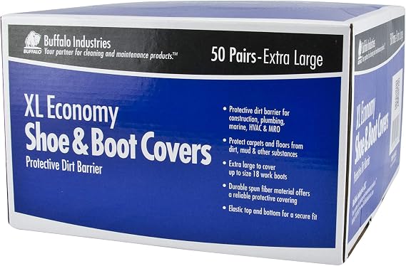 Buffalo Industries 68402 XL Shoe & Boot Covers 50 Pr Carton