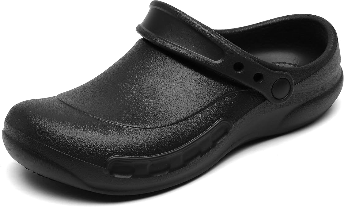 Bella Bays Unisex Garden Clogs, Lightweight Breathable Summer Slippers, Comfortable Slip-on Sandals for Indoor and Outdoor, Black UK 6-11
