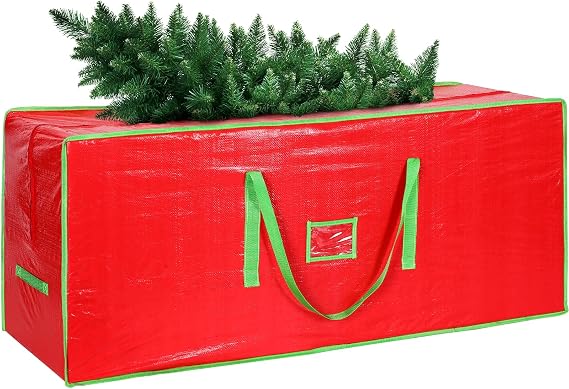 Christmas Tree Storage Bag - Fits Up to 9 ft Tall Artificial Trees, Storage Box With Strong Handles & Zippers, Waterproof Material