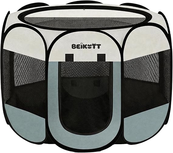 Dog Cat Playpen, Puppy Pet Crate Tent Cage, Home Enclosure Kennel