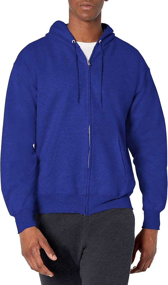 Hanes Men's Ultimate Full-Zip Hoodie, Men's Hooded Fleece Sweatshirt with Zipper