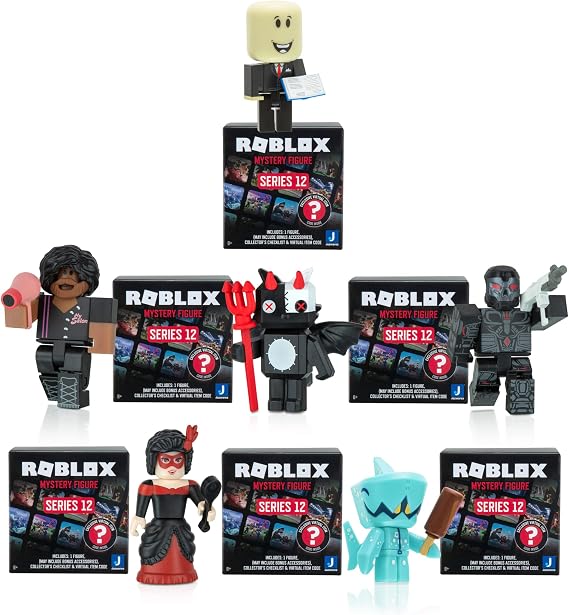 Roblox Action Collection - Series 12 Mystery Figure 6-Pack [Includes 6 Exclusive Virtual Items]