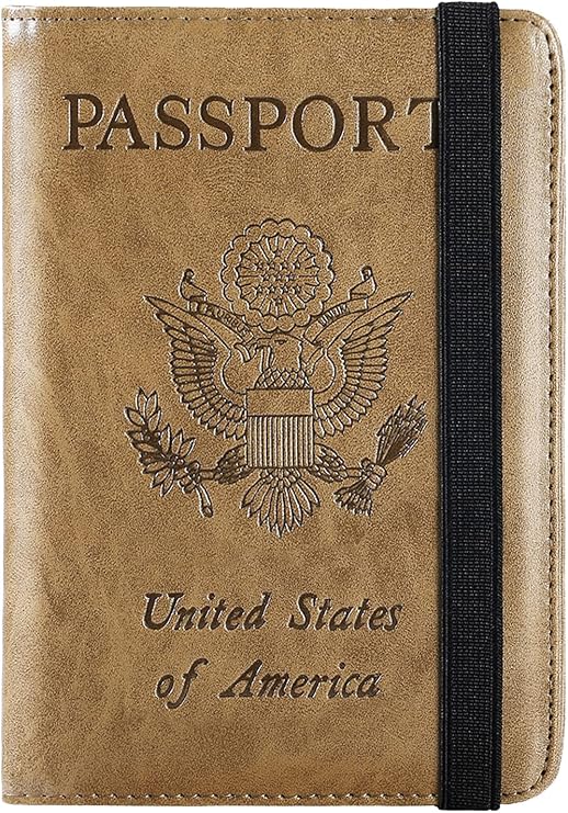 Passport Holder, Travel Essentials, Passport Cover, RFID Travel Wallet | Passport Wallet, Travel Accessories, RFID Blocking, Synthetic Leather Card Case, International Must Haves, For Women Men