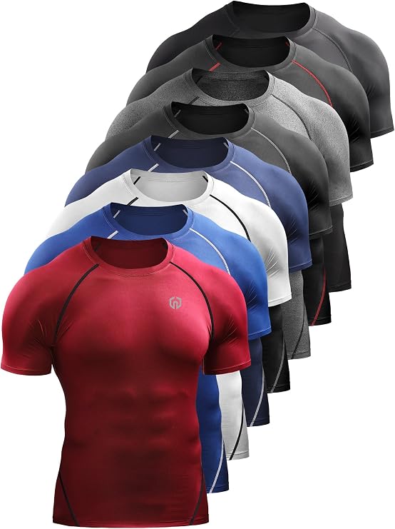 NELEUS Men's Compression Baselayer Athletic Workout T Shirts