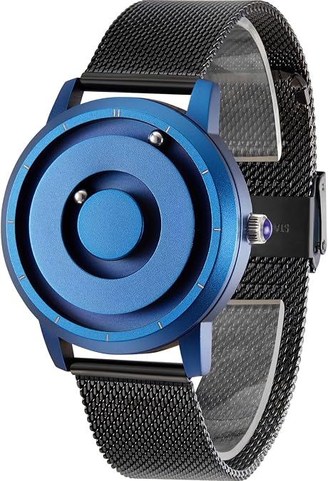 EUTOUR Unisex Magnetic Watch Swiss Quartz Movement Floating Balls Dial 5ATM