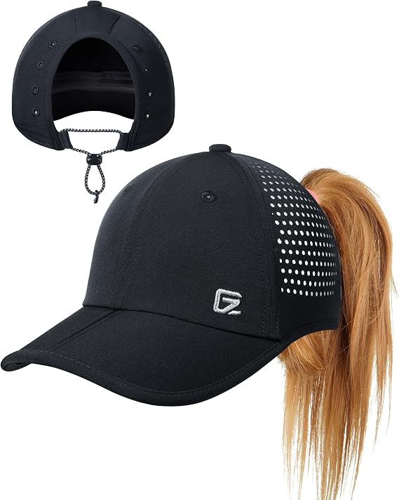 GADIEMKENSD Ponytail Running Hat for Women with Large Hole Foldable Breathable Performance Baseball Cap for Outdoor Sports