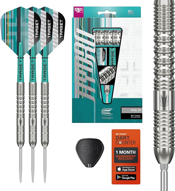 Target Darts Hydro Steel Tip Dart Set 21G/22G/23G/24G/25G/26G (Barrel 01/02/03) 90% Tungsten Darts Silver Swiss Point Tips Pro Grip Tag Shafts Pro Ultra No.6 Wings SP Tool Included