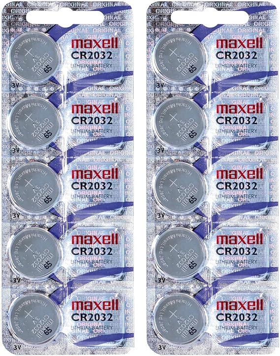 Maxell CR2032 2032 düğme pil, toplam 10 adet