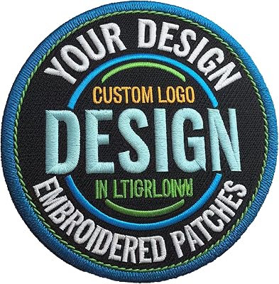 Custom Logo Patches, Embroidered Iron-On Badge, Personalized Sew-On Patch, Customized Embroidery Patches for Backpacks, Hats, and Clothes