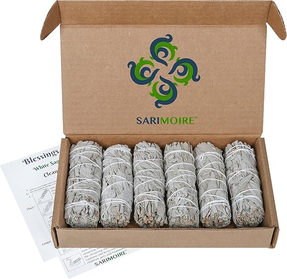 White Sage Sticks 6 Pack, 4in Smudge Sticks Bundle for Cleansing & Smudging