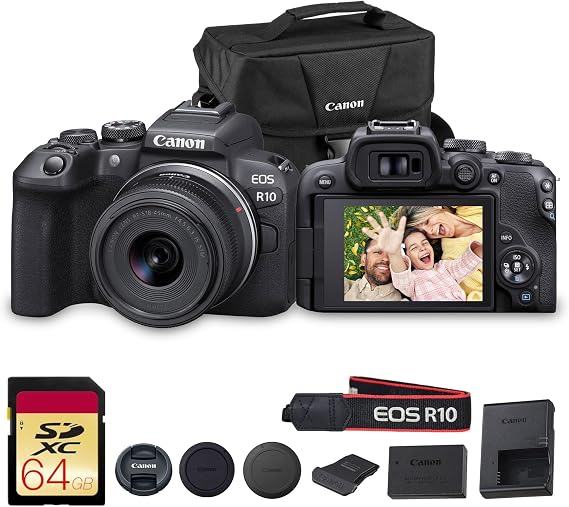 Canon EOS R10 Mirrorless Camera with 18-45mm Lens (5331C009) Bundle