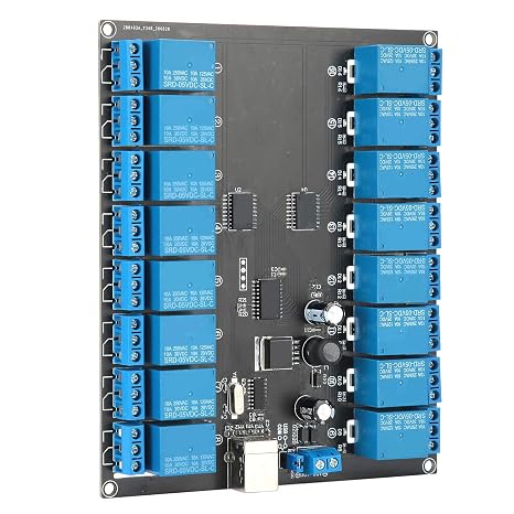 OptoIsolated Board Relay Module 16 Channel 936V USB Controlled SPDT Switch Relay Module OptoIsolated Board