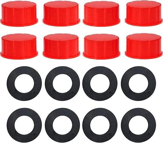 5 Gallon Gas Can Cap Replacement Coarse Thread Gas Cap for Gasoline Portable Gas Tank Lid for 5 Gallon Plastic and Metal Gas Cans Includes Spout Replacement Pack of 8