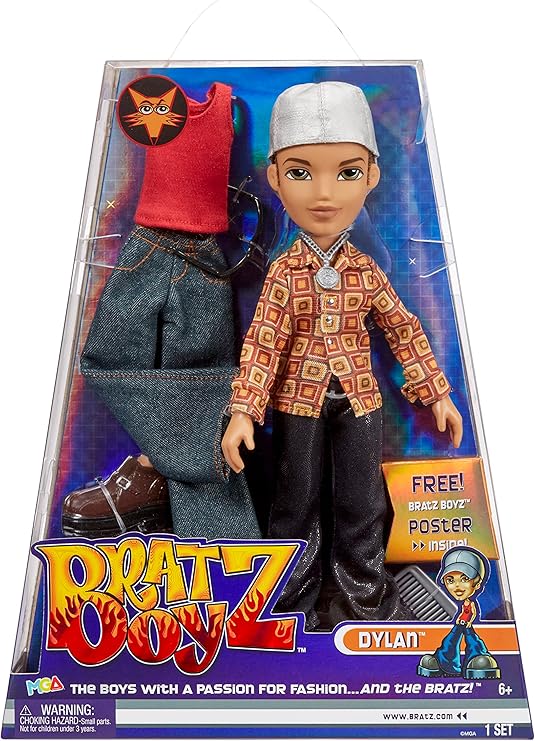 Bratz Original Fashion Doll Dylan with 2 Outfits and Poster