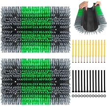 Extra Large Size Livestock Scratching Brush, Upgraded Horse/Goat/Cow/Cattle Scratcher Brush for Grooming, Itch Relief Horse Scratcher Brushes Kit with Two Sets of Mounting Screws(2-Pack,Gray)