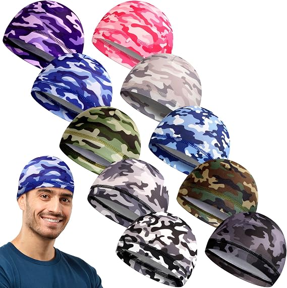 Tarpop 10 Pcs Men Skull Caps