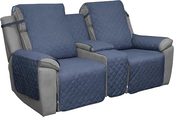 Easy-Going Reversible Loveseat Recliner Cover with Console, 2 Seater