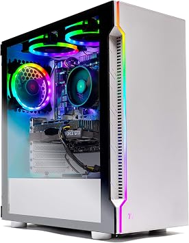 SkyTech Archangel Gaming Computer PC Desktop Ryzen 5 3600 3.6GHz, GTX 1650 4G, 500GB SSD, 8GB DDR4 3200MHz, RGB Fans, Windows 10 Home 64-bit, 802.11AC Wi-Fi
