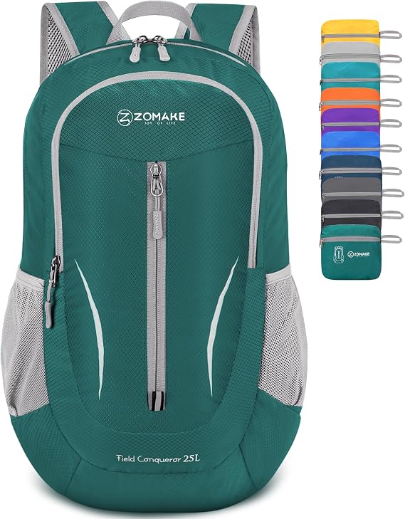 Zomake Ultra Lightweight Packable Backpack 25L Small Waterproof Hiking Daypack Foldable Travel Backpack for Men Women Outdoors