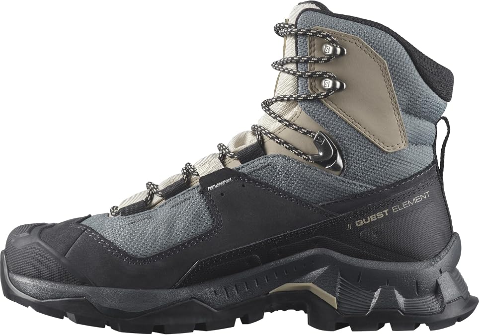 Salomon Womens Quest Element Gore-Tex, Waterproof Neutral Leather Hiking Boots