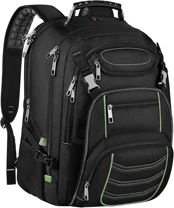 SINVICKO Travel Laptop Backpack,Extra Large 18.4 Inch Laptop RFID Anti Theft TSA Friendly Backpack,Water Resistant Backbag,Heavy Duty Computer Bag for Women Men,21.2 * 15.5 * 11.5 inch Green