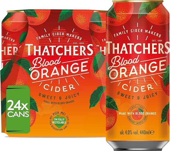Thatchers Blood Orange Fruit Cider, 24 x 440ml Cans