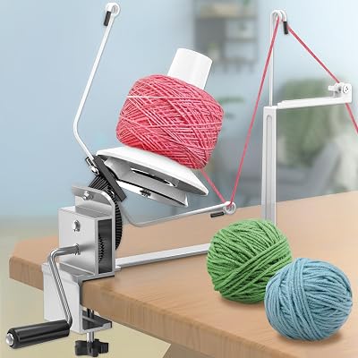Yarn Winder, 15 oz Large Capacity, Sturdy Metal Ball Spinner, Perfect for Crocheting, The Helper for Crocheters&Knitters, Good Helper for Craft Lovers