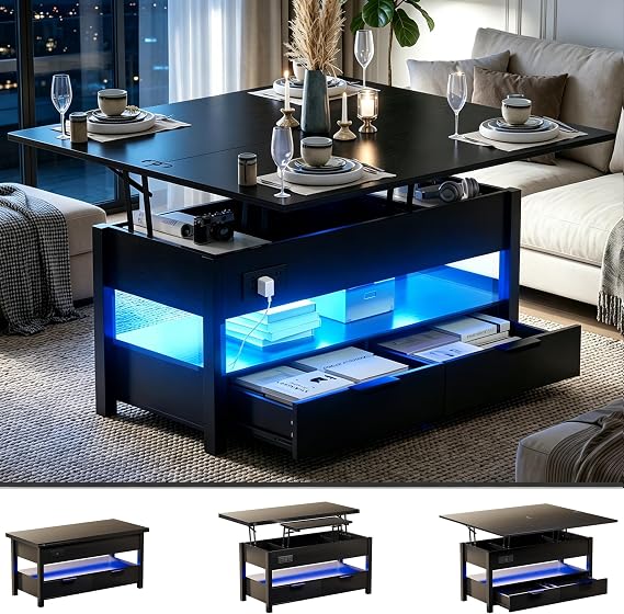 40" Lift Top Smart Coffee Table for Living Room
