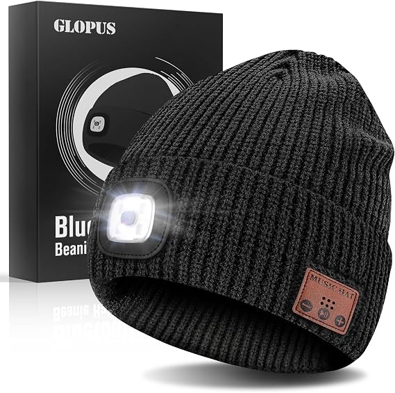 Bluetooth Beanie Hat with Light, Gifts for men, Stocking Stuffers for Men