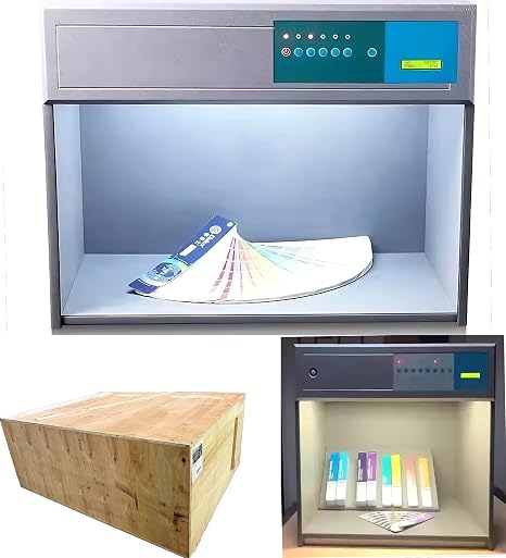Light Booth Color Matching Cabinet Color Assessment Cabinet Color Matching Light Box Light Booth with 5 Light Sources D65 TL84 UV F CWF ASTM D1729 ISO3664 Voltage 110V