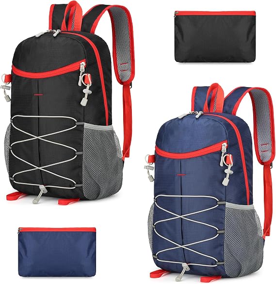 Pack of 2 Foldable Ultralight Hiking Backpack Small Unisex