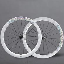 SUPERTEAM Road Bike Carbon Wheelset 700c Disc Brake 45/50/53mm Depth Center Lock Thru Axle- Fit for 8/9/10/11 Speed Cassette, Compatible with Tubeless & Clincher