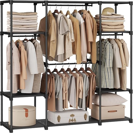 SONGMICS Portable Closet, Freestanding Closet Organizer, Clothes Rack