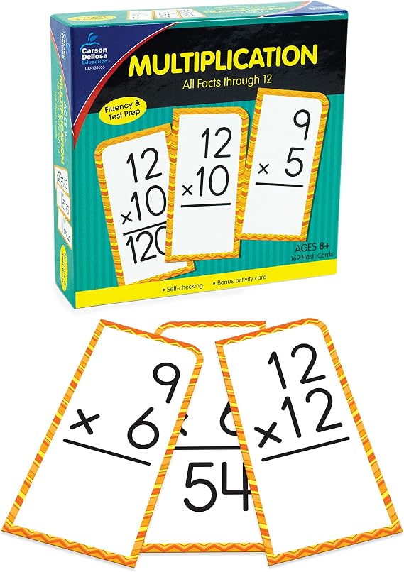 Carson Dellosa All Facts Multiplication Flash Cards
