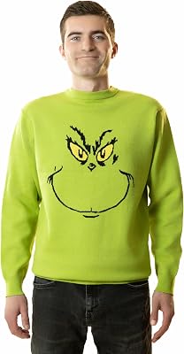 Madore Monster Green Sweater for Mens - Adult Men Pullover Ugly Shirts Costume XL Xmas Mr Christmas 2024 Women, M