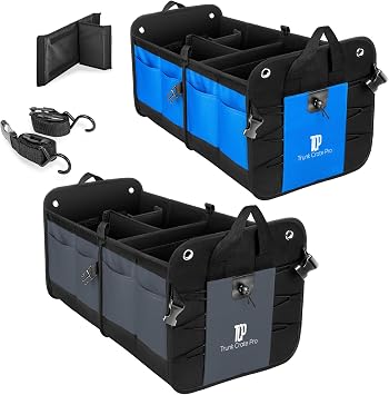 TRUNKCRATEPRO Save 15 per cent off bundle 2 regular trunk organizers (Grey and Blue)