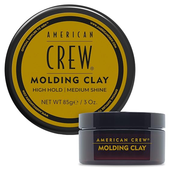American Crew Men's Molding Clay, Strong Hold & Medium Shine, 3 oz